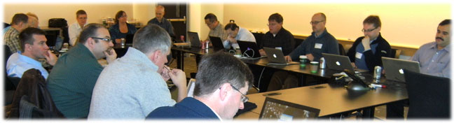 Members of the ISO 32000 committee hard at work in Bellevue.