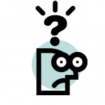 Drawing with question mark over head