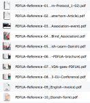 Screen-shot of 10 PDF file icons.