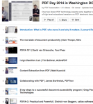 Screen-shot of PDF Day video playlist