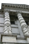 Ornate columns on a government building.
