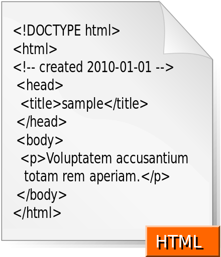 HTML for document type