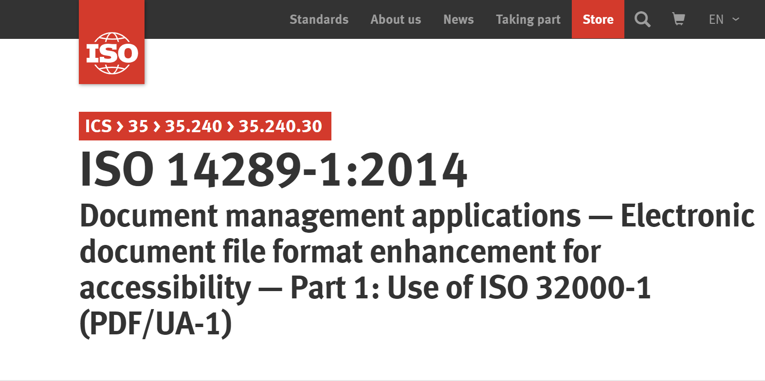 ISO 14289 (PDF/UA) PDF Association