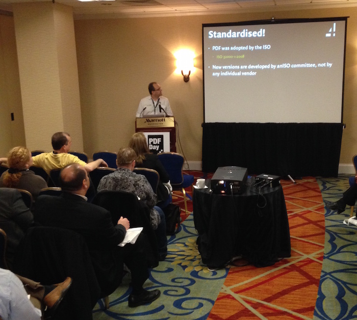 A session in progress at PDF Day Washington DC