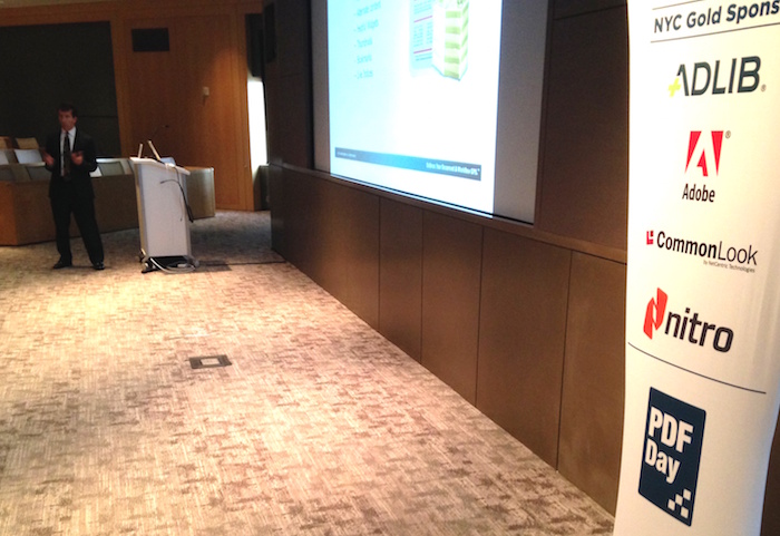 Drew Sprague at PDF Day in New York City