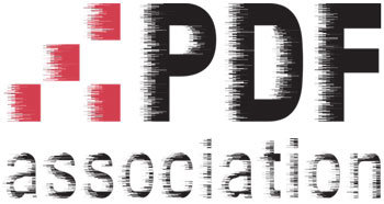 PDF Association logo, distorted