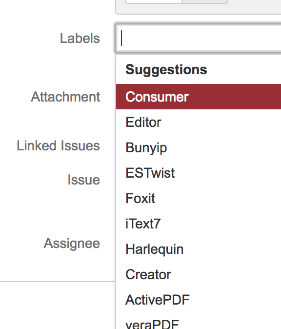 Screen-shot of source-selection field.