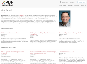 Screen-shot from an author page.