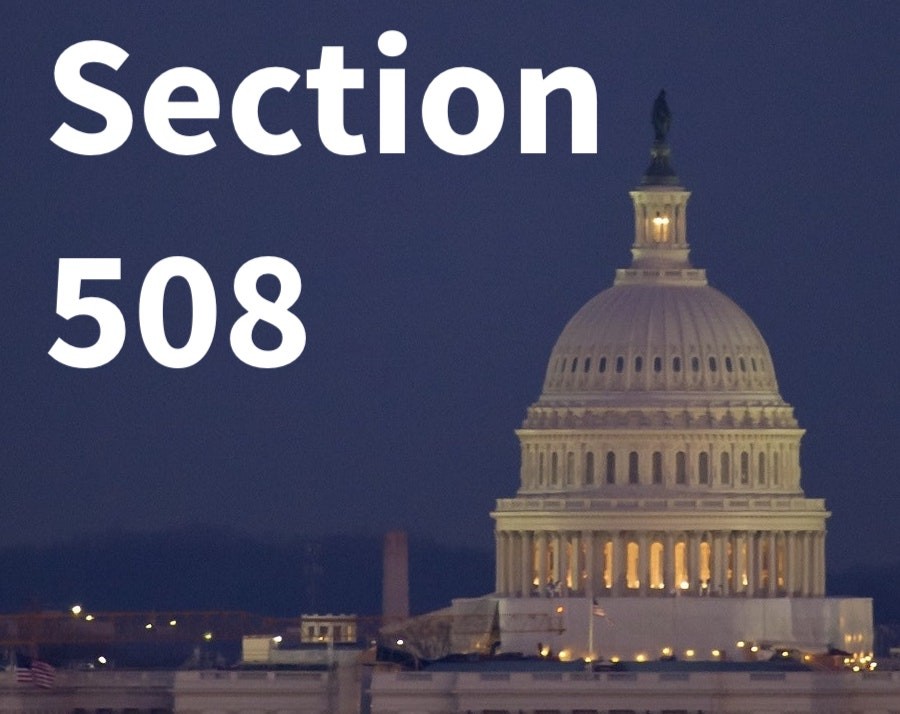 Section 508 and the US Capitol building.