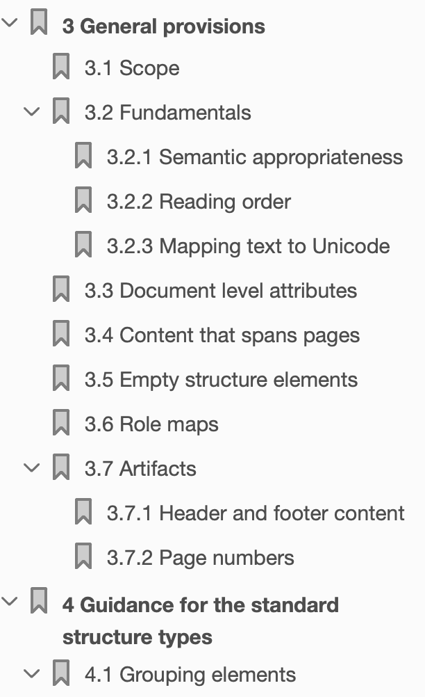 Screenshot of bookmarks from the document.