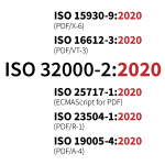 ISO 32000-2:2020 and subsets.