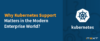 Why Kubernetes Support matters in the modern enterprise world? with the Kubernetes logo on the right side
