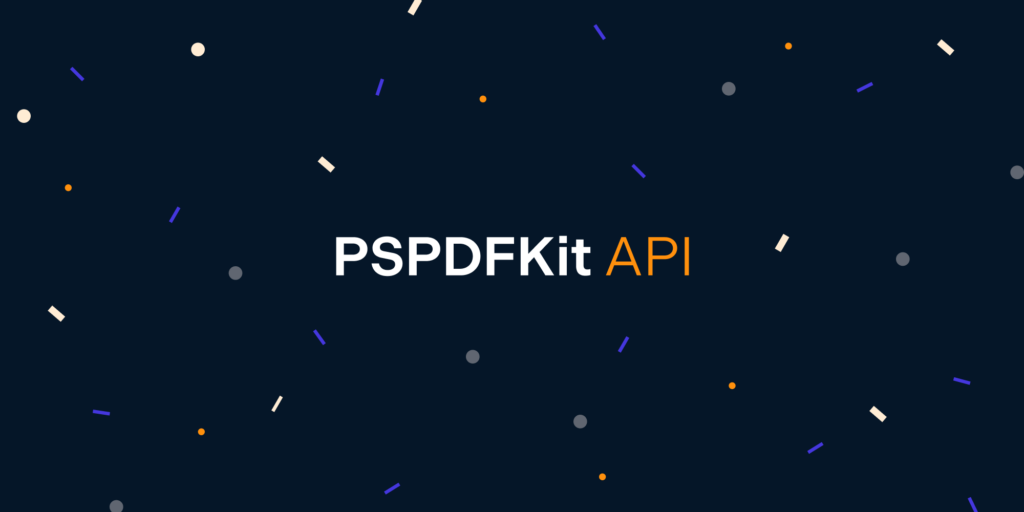PSPDFKit on a dark navy blue background