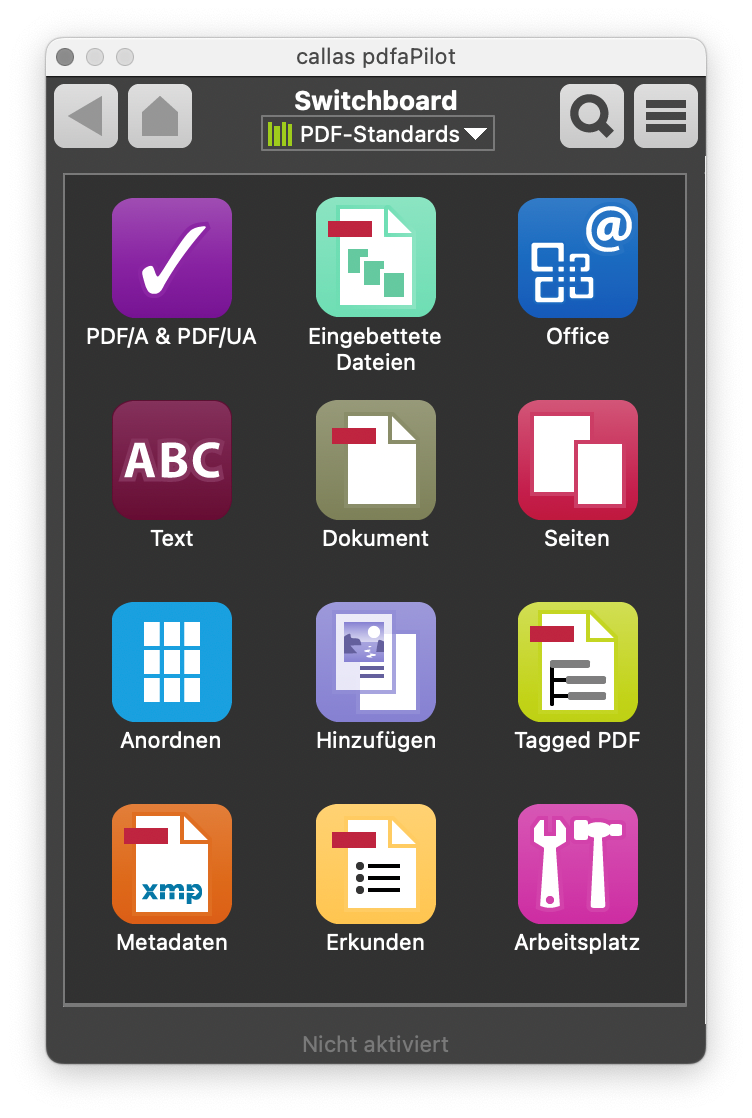 Photo of a mobile phone home page showing numerous application icons