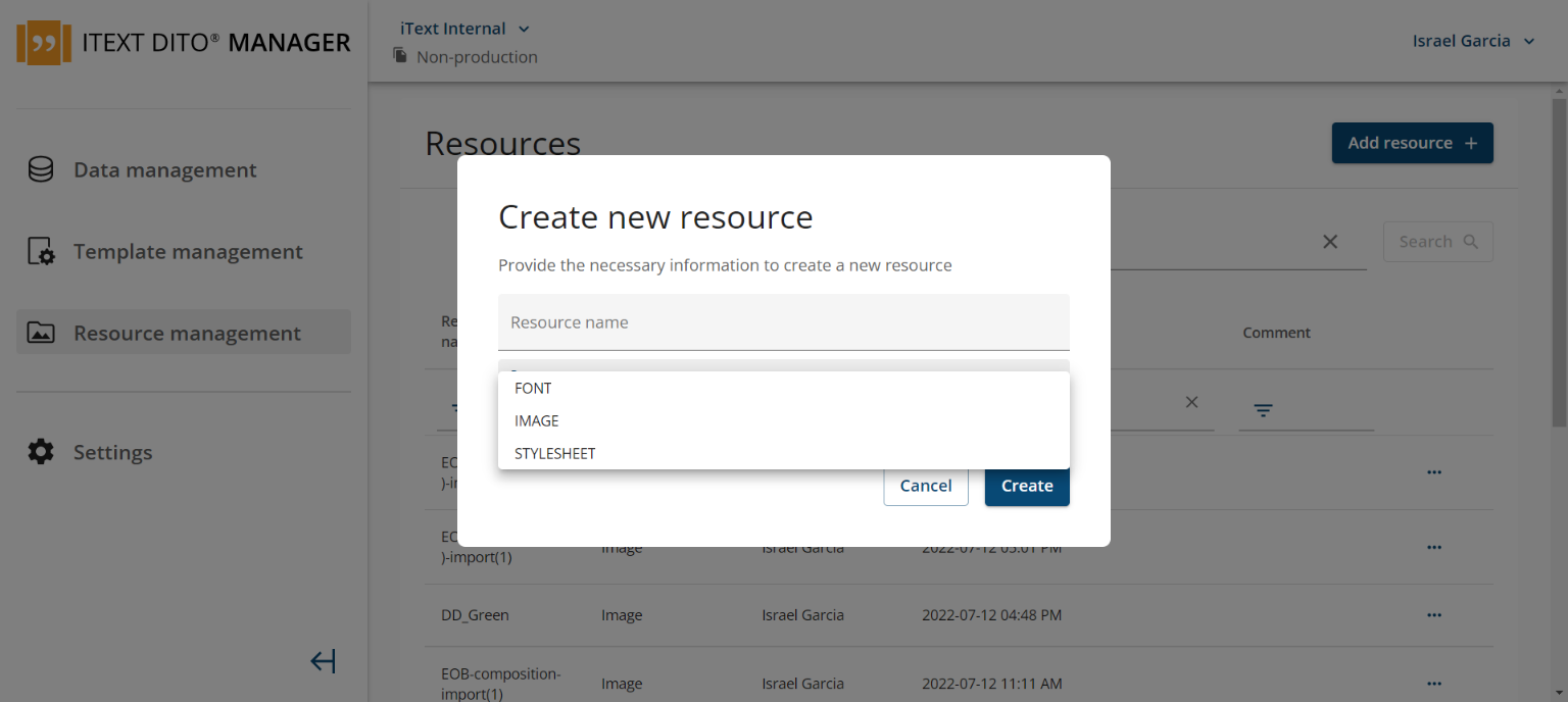 iText DITO adding resources