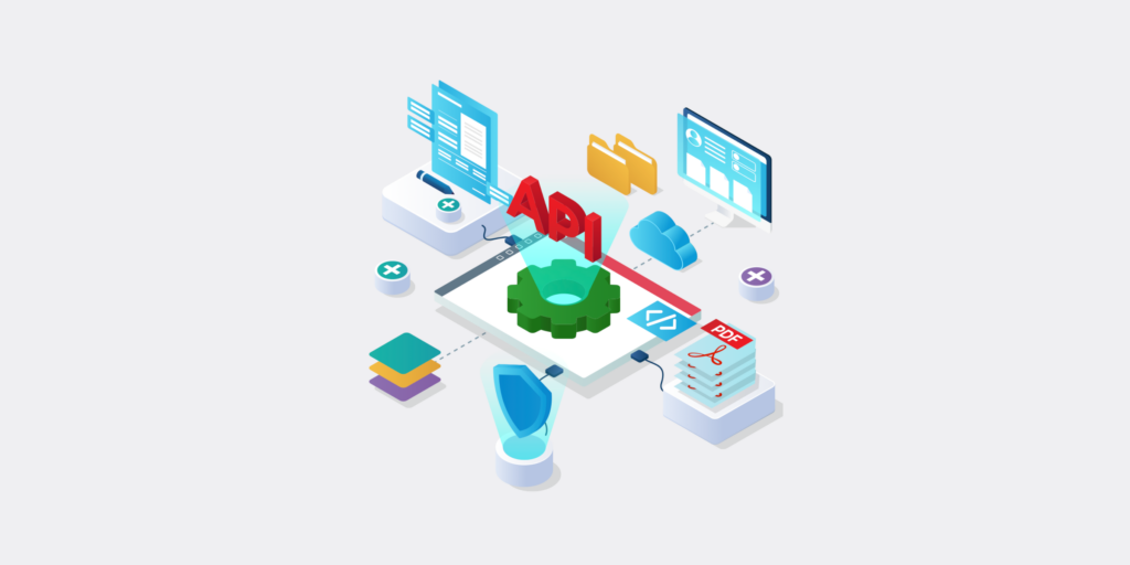 Image showing document going through an API to be a PDF