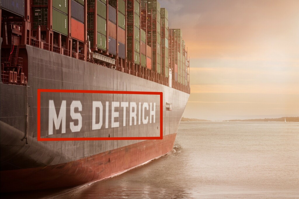 Container ship called 'MS Dietrich'
