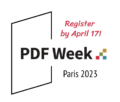 Register by April 17 for PDF Week Paris 2023