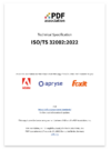 PDF Association cover for ISO TS 32002 sponsored by Adobe, Apryse and Foxit.